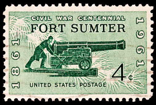 Decades of growing strife between North and South erupted in civil war on April 12, 1861 at Fort Sumter. Issued in 1961
