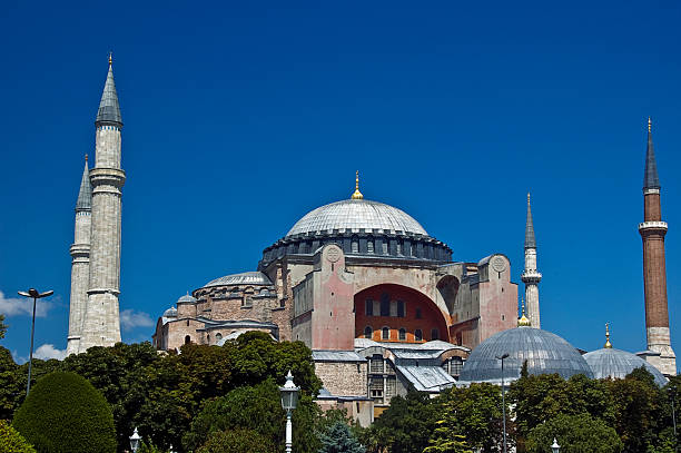 Outside the Hagia Sophia, Istanbul stock photo