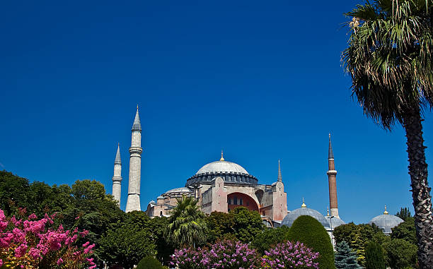 Outside the Hagia Sophia, Istanbul stock photo