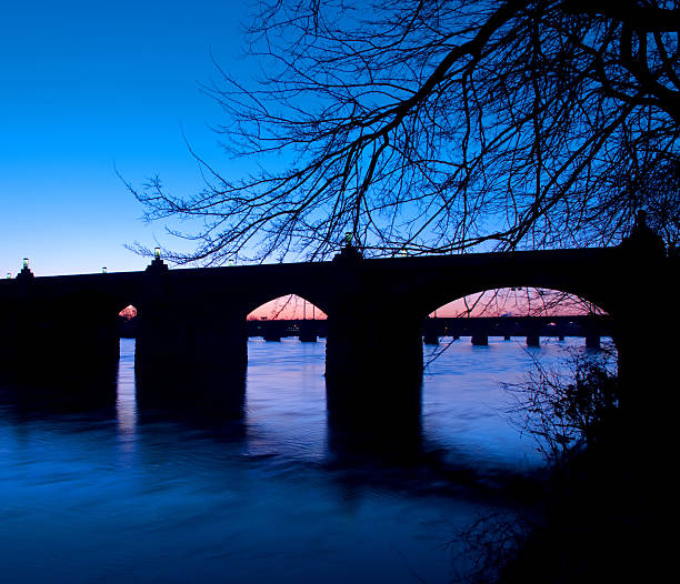 Harrisburg Pennsylvania Market Street Bridge stock photo