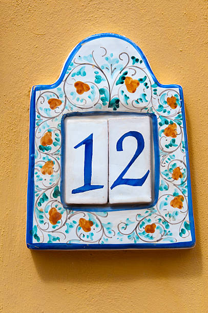 istock Local original house number plate 153493962