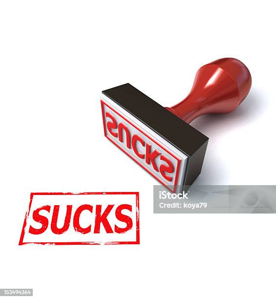 Sucks Rubber Stamp 3d Illustration Stock Photo - Download Image Now - Alphabet, Bad Condition, Computer Graphic