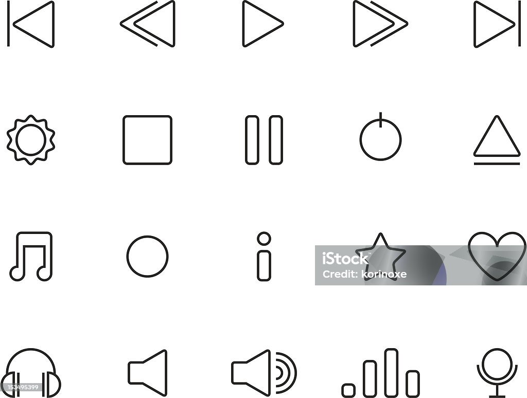 Icônes de joueur - clipart vectoriel de Aller de l'avant libre de droits