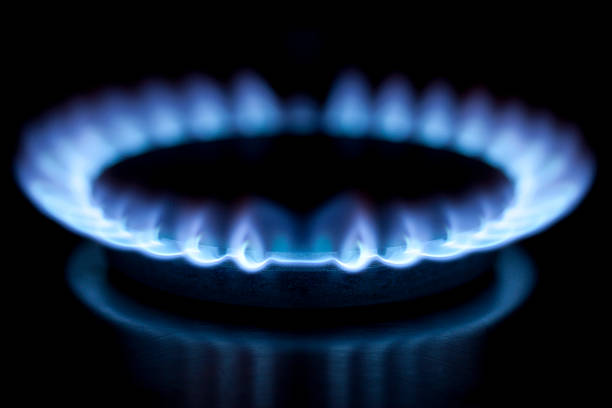 istock Blue flames from gas burner 153495797