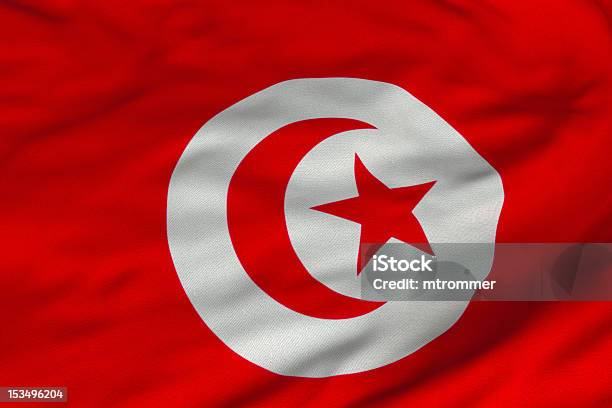 Bandiera Della Tunisia - Fotografie stock e altre immagini di Africa - Africa, Bandiera, Bandiera della Tunisia