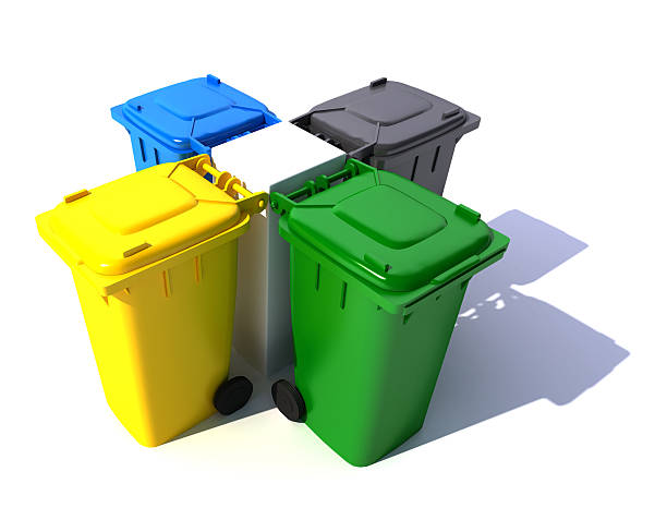 istock Composition of Garbage bins in colors 153496582
