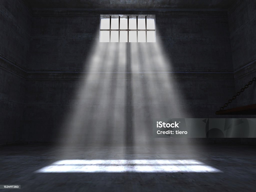 prison fine 3d image of grunge jail background Prison Stock Photo