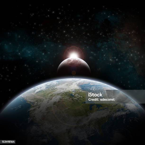 Eclipse Over The Usa Stock Photo - Download Image Now - Moon, Moon Surface, Planet Earth