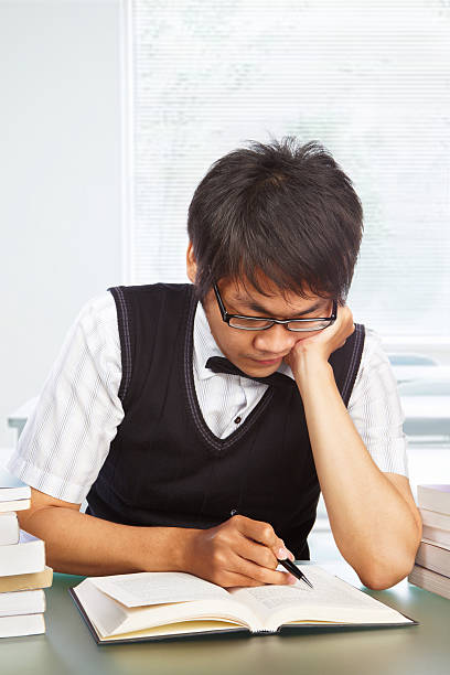 istock Chinese college male student studying 153498231