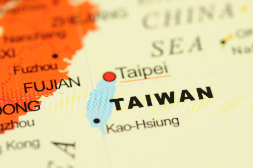 Taiwán en un mapa photo