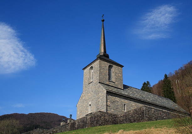 istock Vaksdal church, Norway 153498411