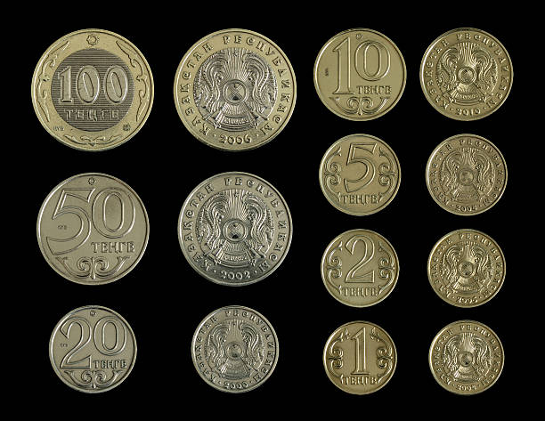 istock Kazakh coins in a row 153498827