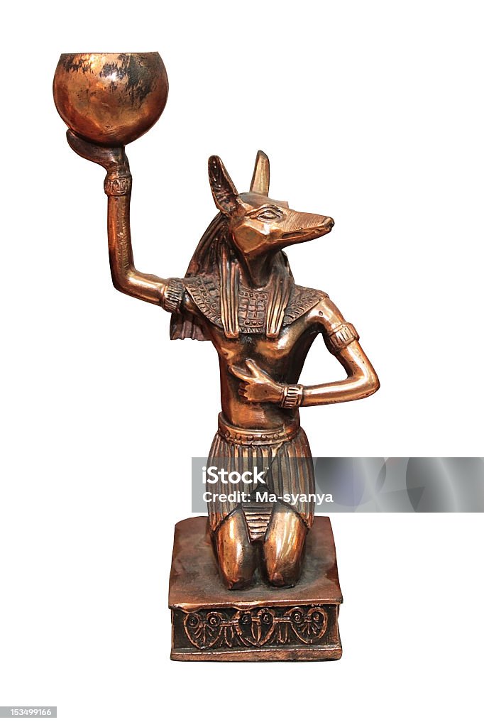 Egyptian statuette na białym tle - Zbiór zdjęć royalty-free (Egipt)