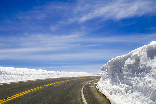 Winter Highway stock photo