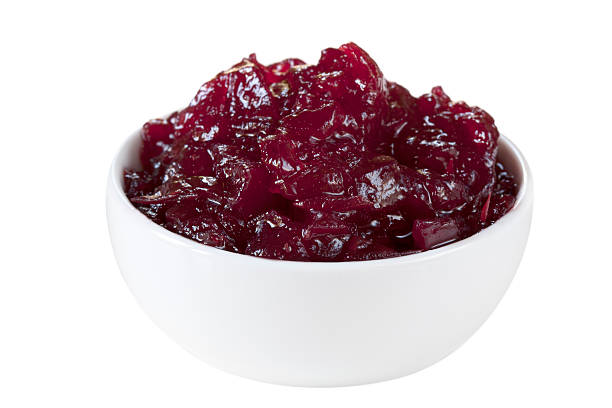 клюквенный соус - cranberry sauce стоковые фото и изображения