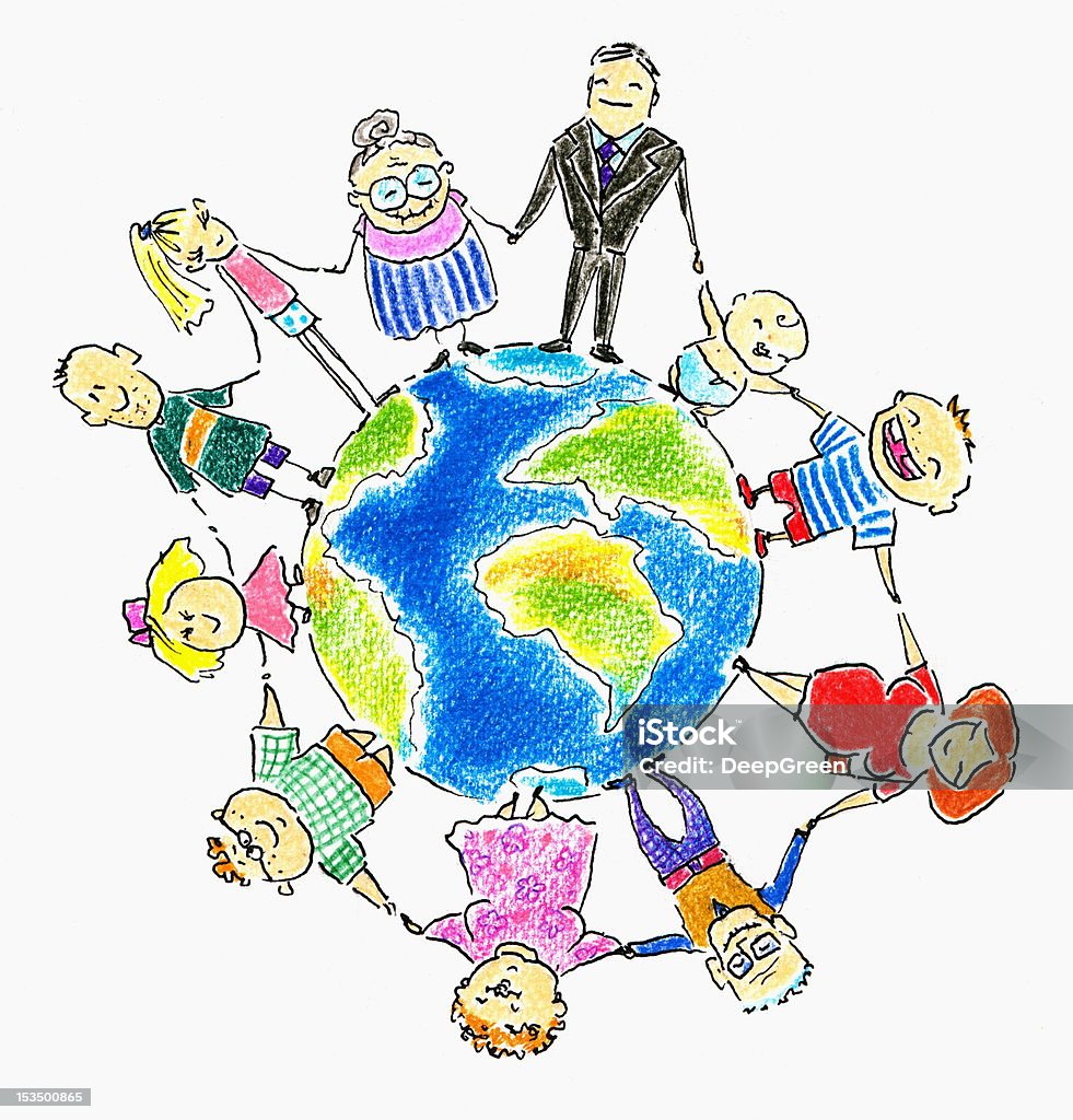 Famille internationale. - Illustration de Adolescent libre de droits