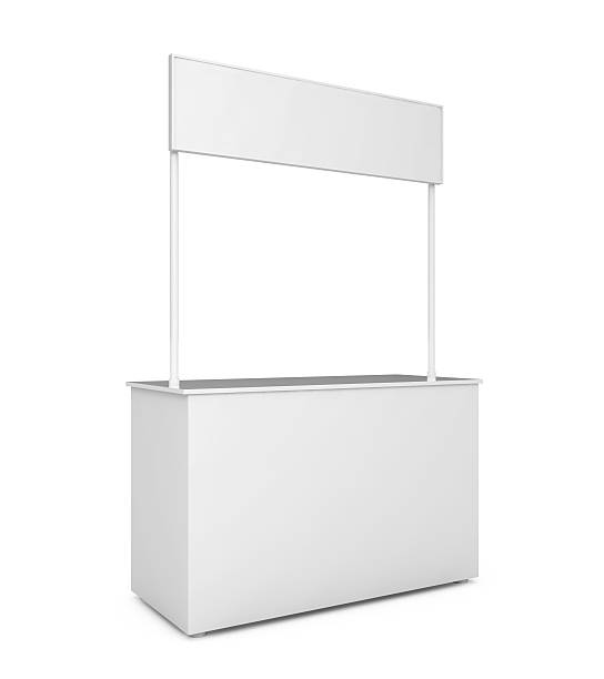 istock Blank Exhibition Stand isolated on white 153501594
