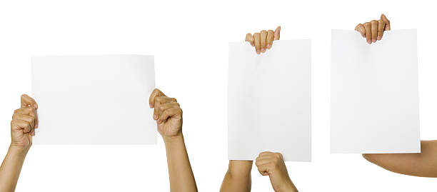 istock Three Images Of Hand Holding Sign 153502247