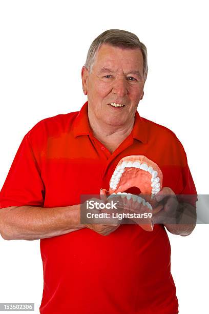 Senior With Teeth Model Stock Photo - Download Image Now - Adult, Concepts, Concepts & Topics