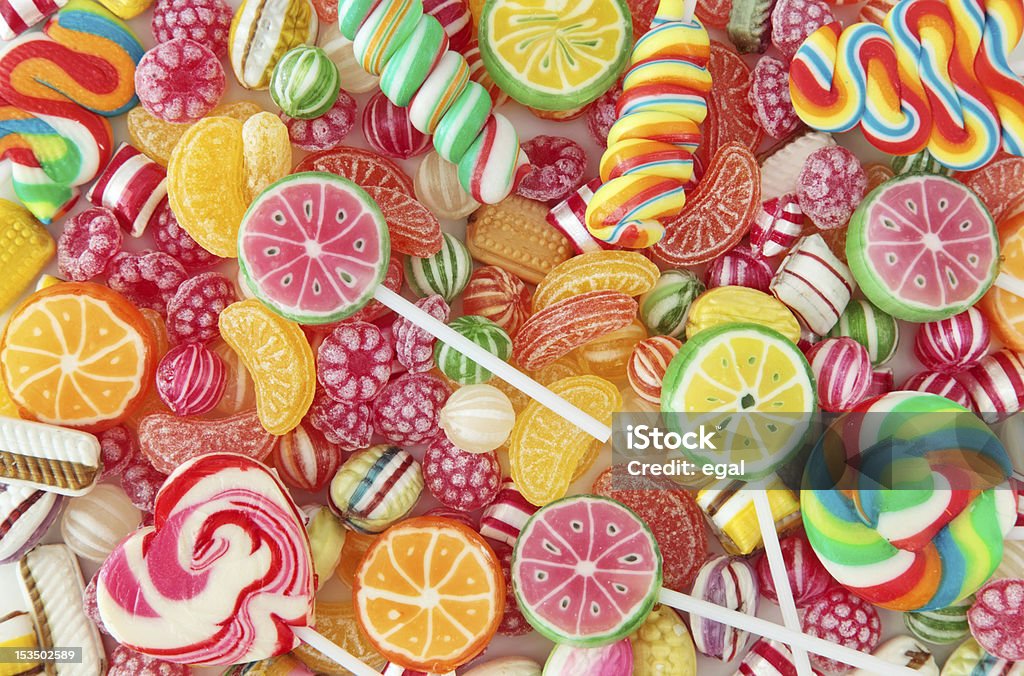 Mezcla coloridas frutas bonbon - Foto de stock de Golosina libre de derechos