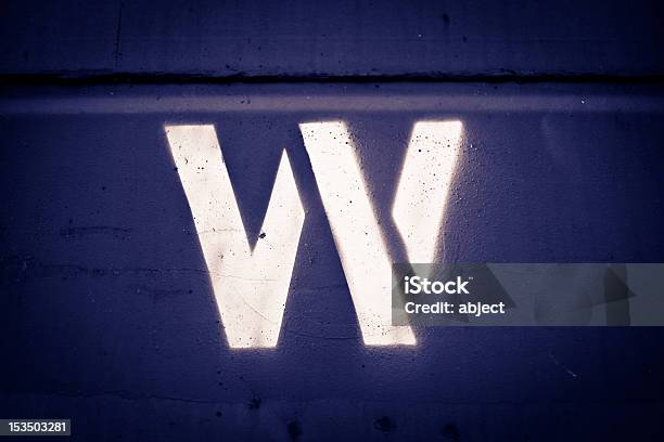 Stenciled W Stock Photo - Download Image Now - Alphabet, Horizontal, Kent - Ohio