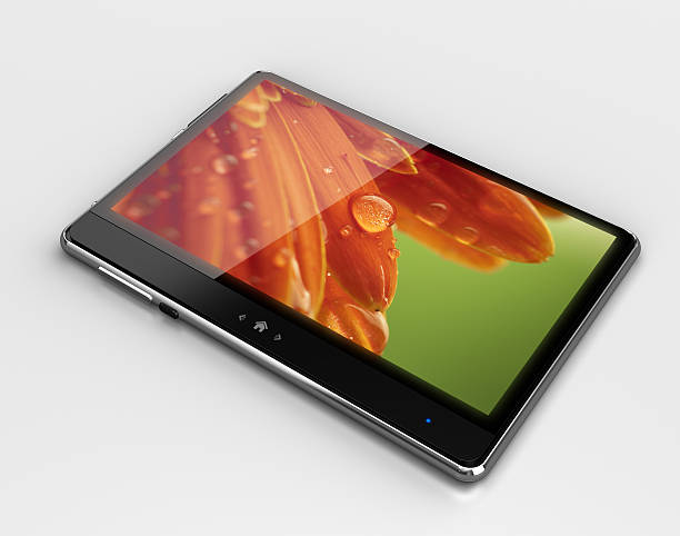 istock Digital Tablet with flower photo on screen 153504427