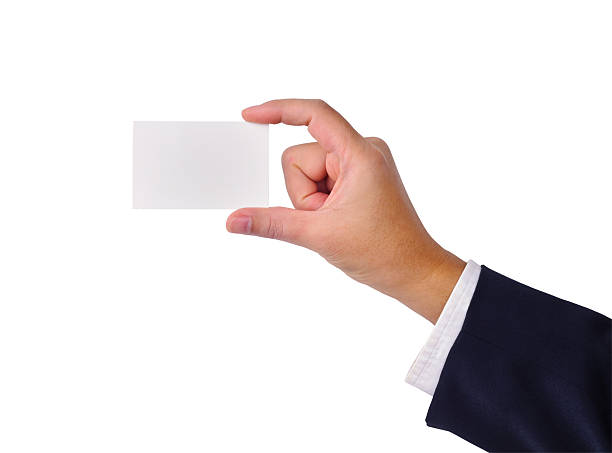 istock Business man's hand and a card 153504877