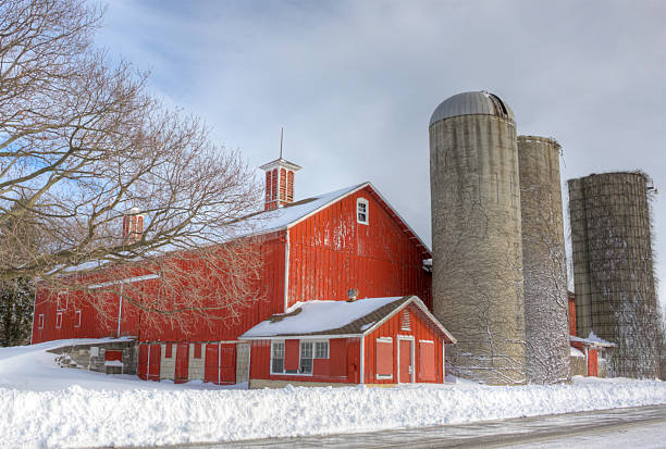 istock Old Barn after a Heavy Snow 153505188