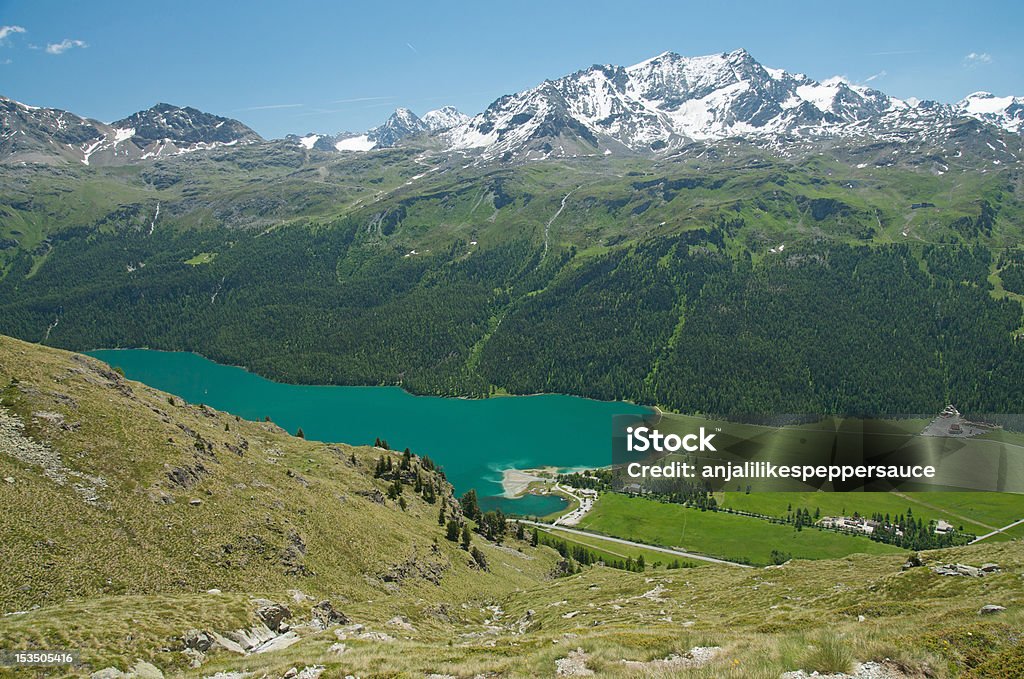 Paisagem dos Alpes suíços - Foto de stock de Alpes de Engadine royalty-free
