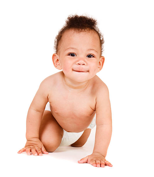 istock Smiling baby in diaper 153505694