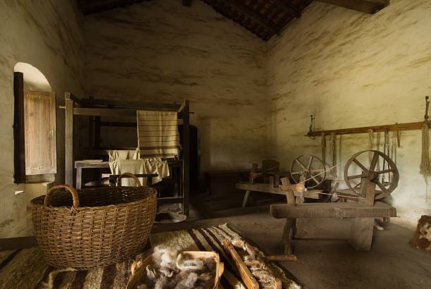 istock Old wooden spinning wheels 153505751