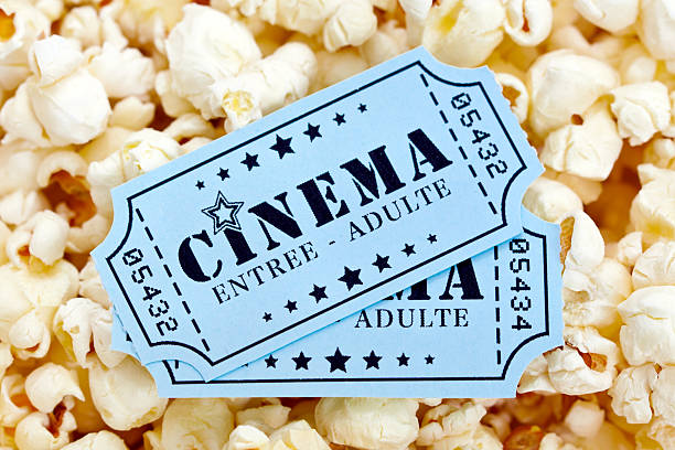Cinema tickets and popcorn