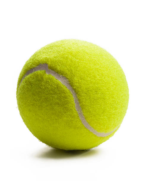 Tennis ball Closeup of tennis ball isolated on white background. tennis ball stock pictures, royalty-free photos & images