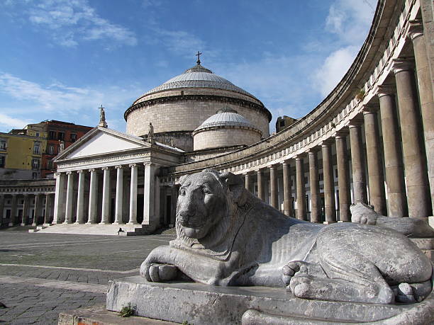 istock PIazza Plebiscito behind a lion statue 153506688