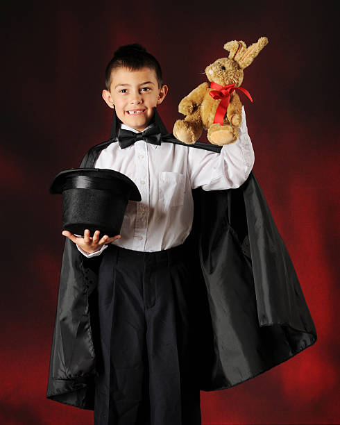 istock Young Magician with Hiis Rabbit 153507797