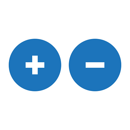 plus and minus button icon vector