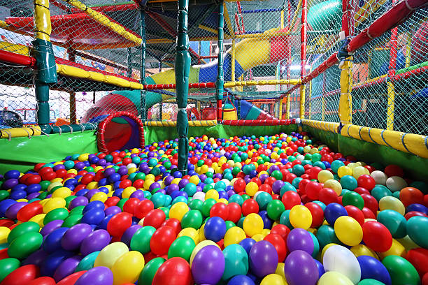 istock Much balls are poured in sector for slide from chute 153508881