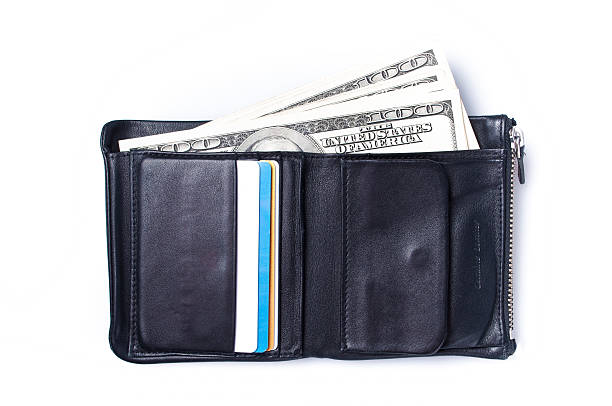 istock Wallet with dollars isolated on white background 153509669