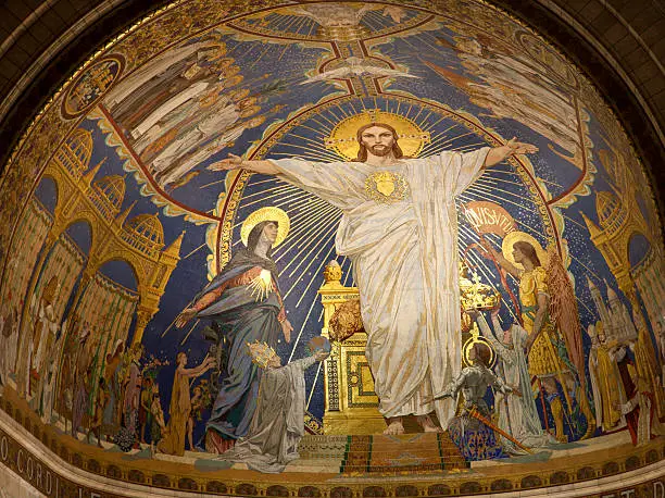  Paris - Jesus Christ from apsis of Sacre couer basilica