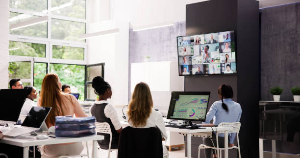 istock Online Video Conference Social Distancing Webinar Business 1535131018