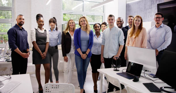 istock Happy Group Of Business People Standing 1535132066