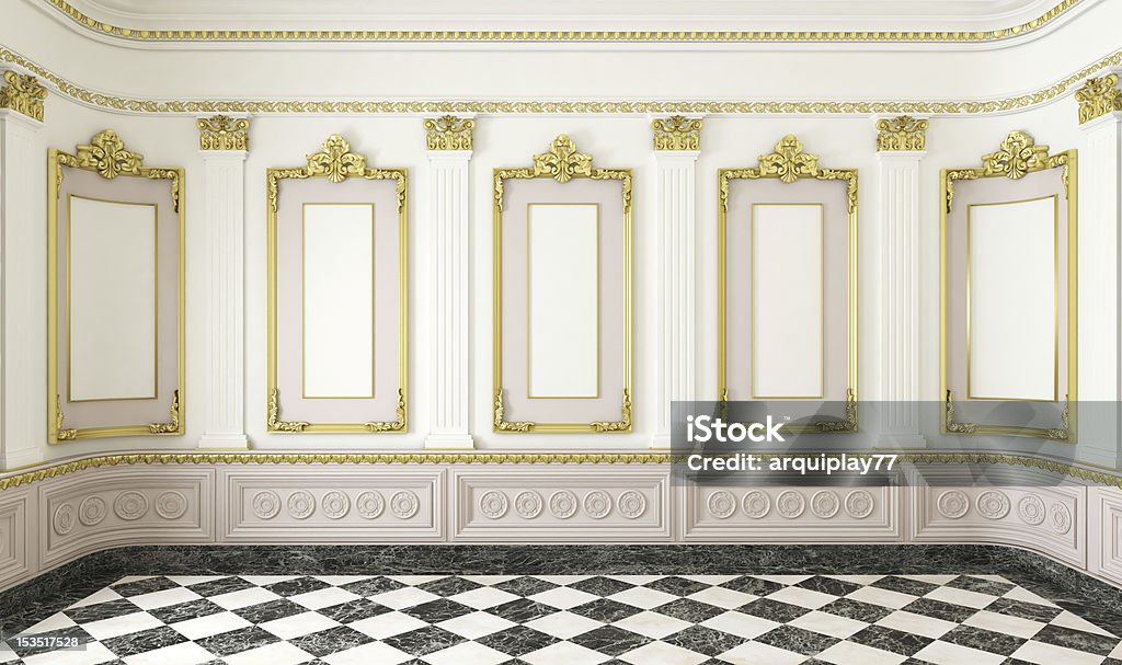 クラシックなスタイルのお部屋にゴールドのディテール - 宮殿のロイヤリティフリーストックフォト