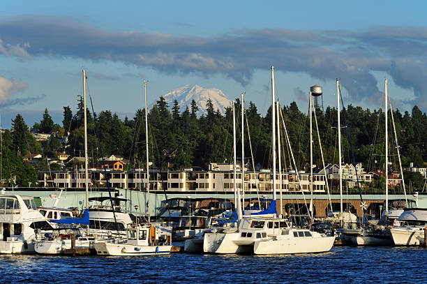 istock Mt. Rainier with sailboats in foreground 153517830