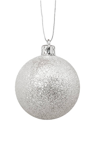 istock Silver Christmas toy, isolated on white background 153519099