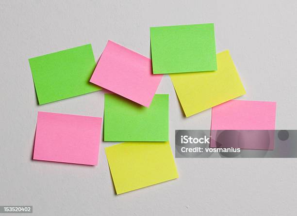 Note Papers Stock Photo - Download Image Now - Adhesive Note, Color Image, Colors