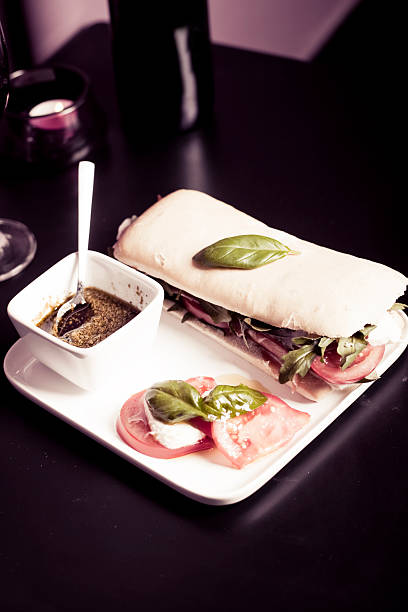 istock baguette  sandwich with sliced ham 153520780
