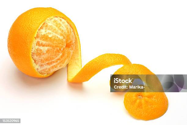 Orange Stock Photo - Download Image Now - Peeling Food, White Background, Orange - Fruit