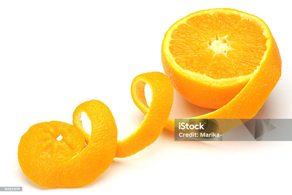orange I peeled a orange and took it in a white background. Citrus Fruit Stock Photo