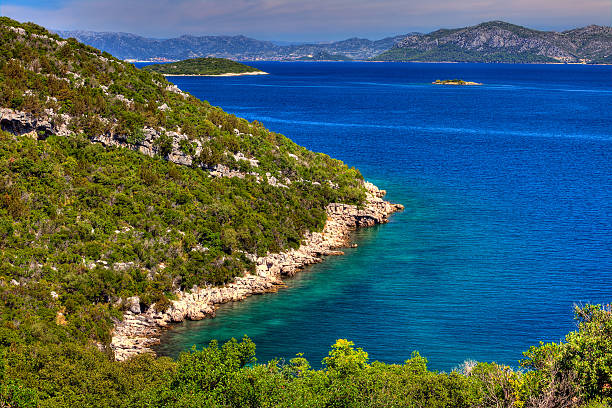 Beautiful bay in Croatia stock photo
