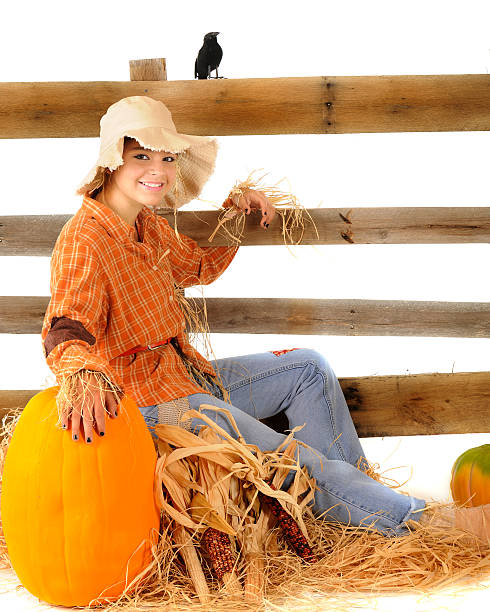 istock Happy Autumn Scarecrow 153521610